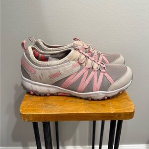 Skechers Slip On Shoes Womens Size 8 Trail Walking Seager Tan/Pink 158049 Taupe